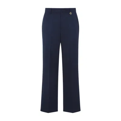 Casablanca Monogram Chinos In Blue