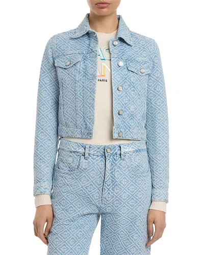 Casablanca Monogram Classic Denim Jacket In Blue