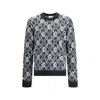 Casablanca Black Mohair Blend Monogrammed Sweater Men In Black