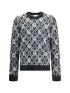 Casablanca Black Mohair Blend Monogrammed Sweater Men In Black