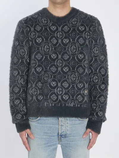 CASABLANCA MONOGRAM CREWNECK SWEATER