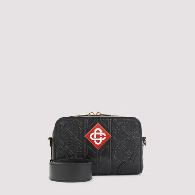 Casablanca Monogram Crossbody Bag In Black