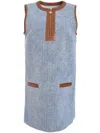 Casablanca Denim Monogram Dress In Blue