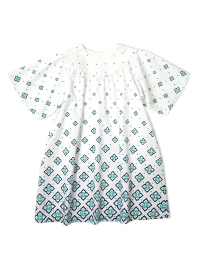 Casablanca Kids' Monogram Dress In White