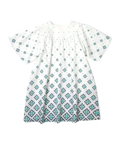 Casablanca Kids' Monogram Dress In White