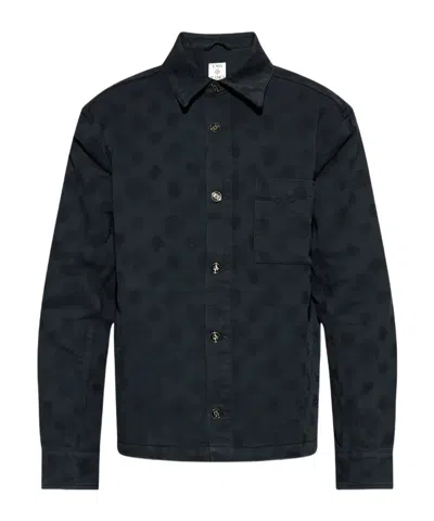 CASABLANCA MONOGRAM-EMBOSSED OVERSHIRT