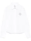 Casablanca Monogram-embroidered Shirt In Weiss