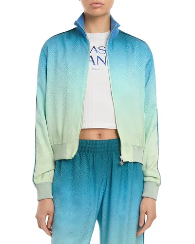 Casablanca Monogram Gradient Track Jacket In Blue