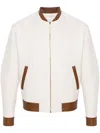 Casablanca Monogram Print Bomber Jacket In Neutrals