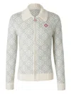 Casablanca Monogram-jacquard Cardigan In Blue