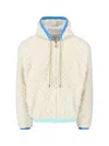 Casablanca Monogram Jacquard Oversized Fleece Jacket In White