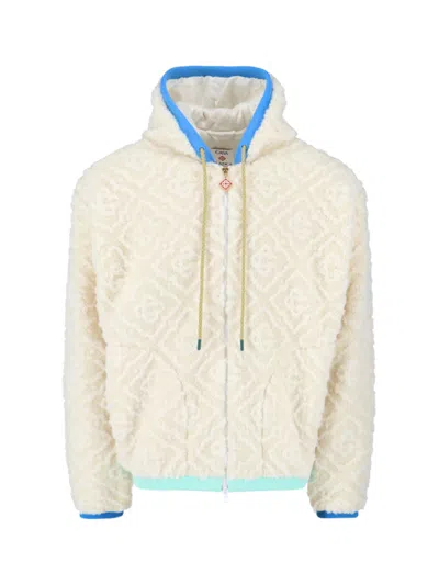 CASABLANCA MONOGRAM JACQUARD FLEECE JACKET
