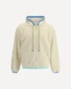 Casablanca Men Beige Jacket With All-over Monogram And Fixed Hood In Fabric Man In Neutral