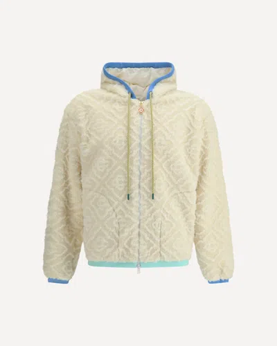 CASABLANCA MONOGRAM JACQUARD FLEECE JACKET
