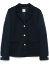 Casablanca Monogram-jacquard Single-breasted Jacket In Blue