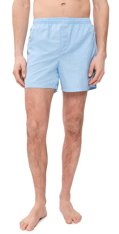 Casablanca Monogram Jacquard Swim Shorts Blue