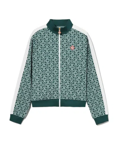 Casablanca Green & White Jacquard カーディガン Casablanca Green & White Jacquard カーディガン V118385048