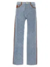 Casablanca Monogram Pattern Denim Trousers With Front And Back Pockets
