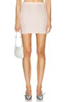 Casablanca Crystal-monogram Mini Skirt In Pink