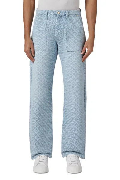 CASABLANCA MONOGRAM-PATTERN JEANS