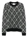 Casablanca Black Mohair Blend Monogrammed Sweater Men In Black