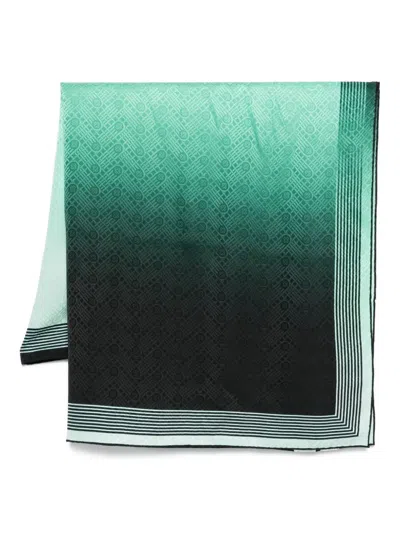 Casablanca Monogram-pattern Scarf In Green