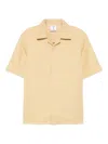 Casablanca Mens Beige Cuban-collar Monogram Cotton Shirt Xl In Neutral