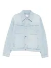 Casablanca Monogram-patterned Button-up Jacket In Blue