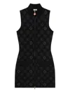 Casablanca Monogram-patterned Dress In Black