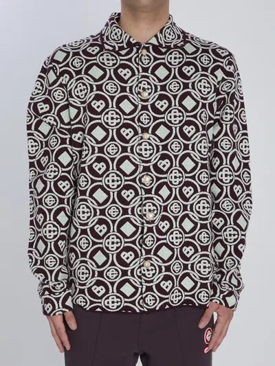 CASABLANCA MONOGRAM-PATTERNED OVERSHIRT