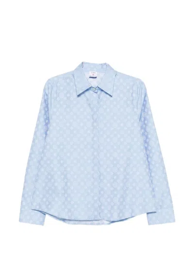 Casablanca Monogram-patterned Shirt In Blue
