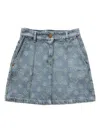Casablanca Monogram-patterned Skirt In Blue