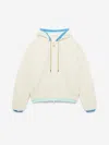 Casablanca Men Beige Jacket With All-over Monogram And Fixed Hood In Fabric Man In White