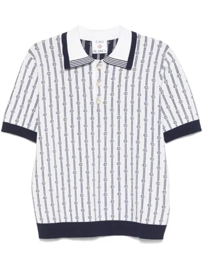 CASABLANCA CASABLANCA MONOGRAM POLO