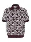 Casablanca Men Monogram Polo In Gray