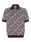Casablanca Men Monogram Polo In Red