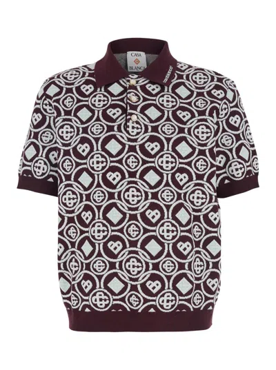 Casablanca Men Monogram Polo In Multi