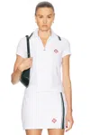 Casablanca Women Ribbed Collar Shirt In Bright White