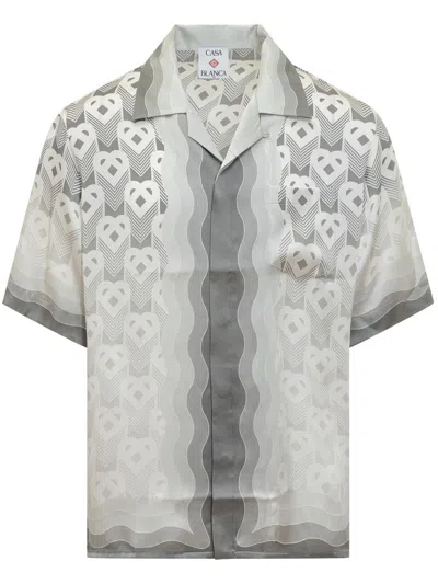 CASABLANCA MONOGRAM-PRINT SHIRT