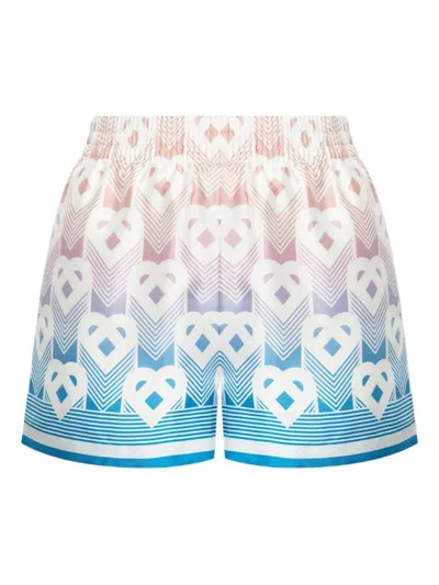 CASABLANCA CASABLANCA MONOGRAM PRINT SHORTS