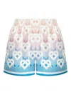 Casablanca Monogram Print Shorts In Multi
