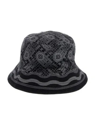 Pre-owned Casablanca Monogram Printed Bucket Hat In Grey