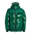 Casablanca Quilted Down-feather Jacket With Glossy Finish In Green