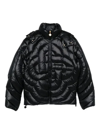 Casablanca Monogram Quilted Down Jacket In Black