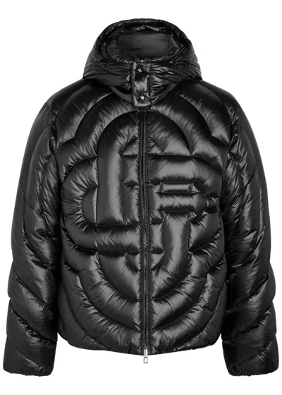 Casablanca Monogram Quilted Shell Jacket In Black