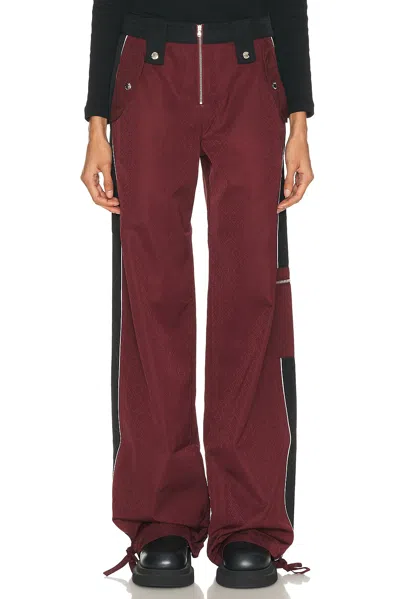 Casablanca Monogram Raver Trouser In Burgundy