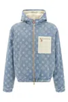 Casablanca Monogram Reversible Jacket Puffer Jackets Multicolor In Blue