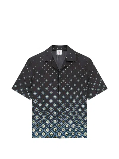 Casablanca Degrade Monogram Short Sleeve Swimwear In Multi