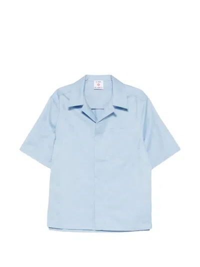 Casablanca Monogram Short-sleeve Shirt In Blue