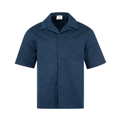Pre-owned Casablanca Monogram Short-sleeve Shirt 'blue' | Men's Size Xxl